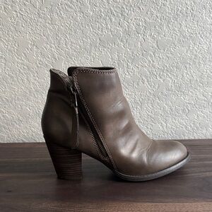 Brown Leather Ankle Boots
